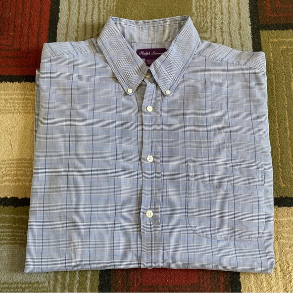 Ralph Lauren Purple Label Other - Ralph Lauren Purple Label Plaid Button Down Shirt Long Sleeve Sz XL Italy Made